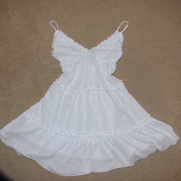 Wild Fable White Ruffled Sundress - Picture 3 of 4